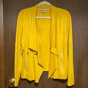 Yellow Cascade Jacket with Pockets